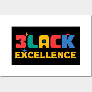 🤎 Black Excellence, Black Pride, Colorful Text Art Design Posters and Art